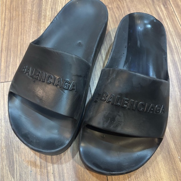Balenciaga Women's Black Slide Sandals size 9 - Picture 2 of 6